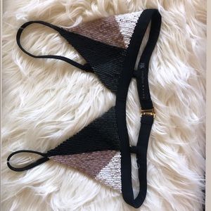 Skye and Staghorn beaded bikini top